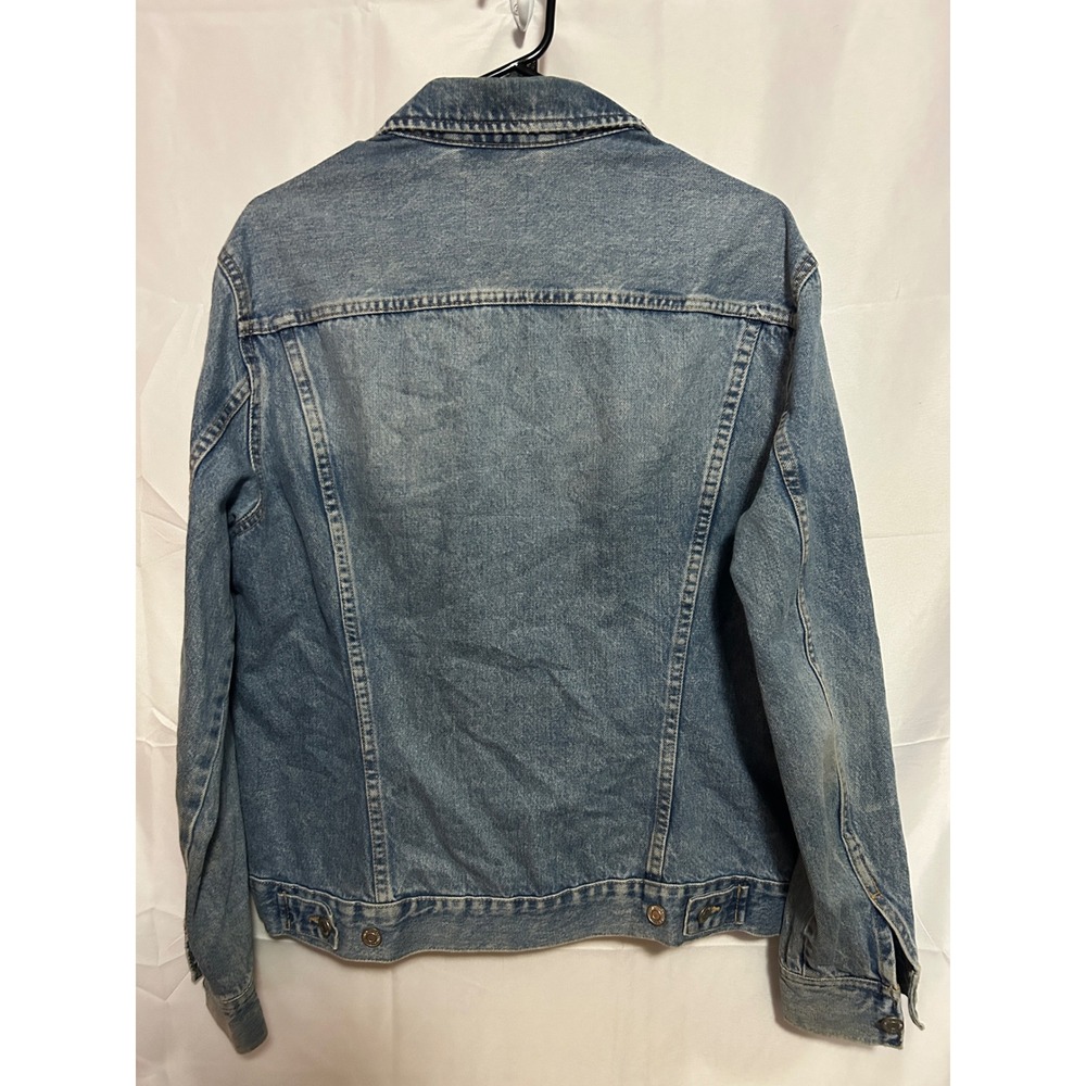 H&M Denim Jacket Mens M Blue Trucker Jean Jacket Vintage Style Y2K - Picture 2 of 8